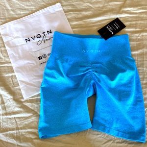 NVGTN Caribbean Blue scrunch shorts Small